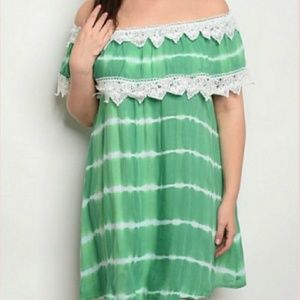 Tie die Off the Shoulder Dress